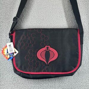 G.I. Joe Cobra Messenger Bag Black and Red Laptop Shoulder with Tags